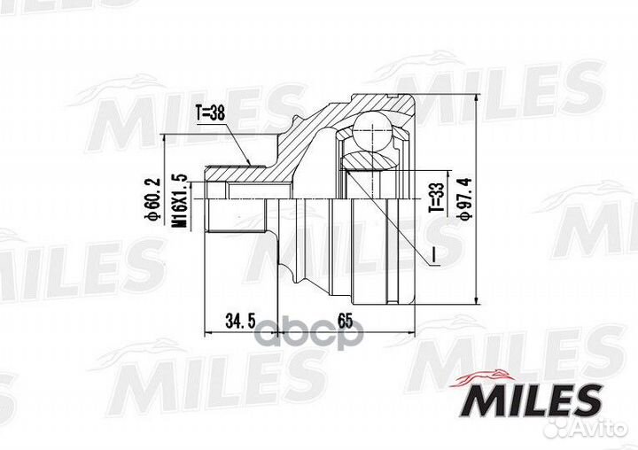 ШРУС наружный VW T4 1.8-2.5 90-03 (GKN 301963)