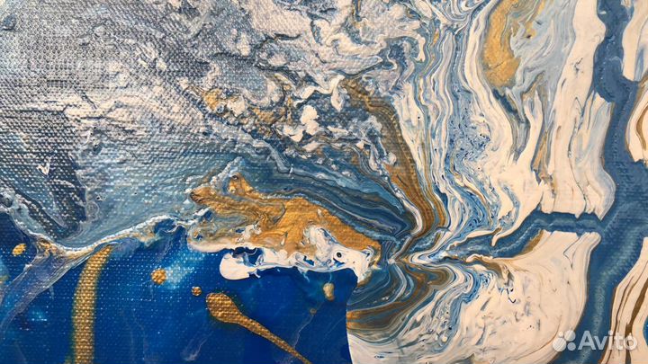 Картина Fluid art ”Всплеск”