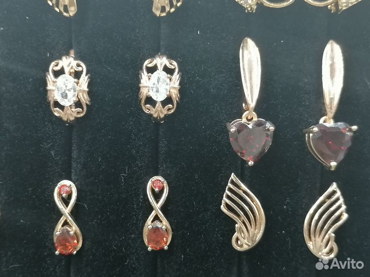 Серьги под золото