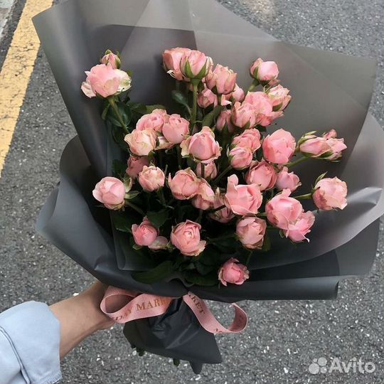 Кустовые розы. букет из кустовых роз