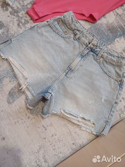 Шорты джинсовые, топ боли, Sela, Zara