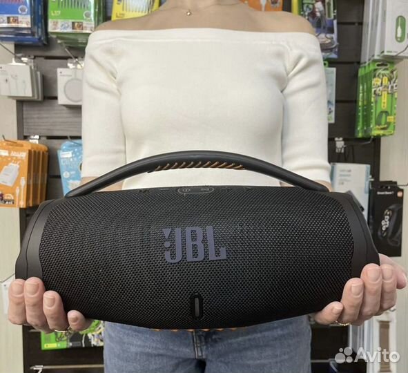 Колонка Блютуз JBL Boombox 3 Большая с подсветкой