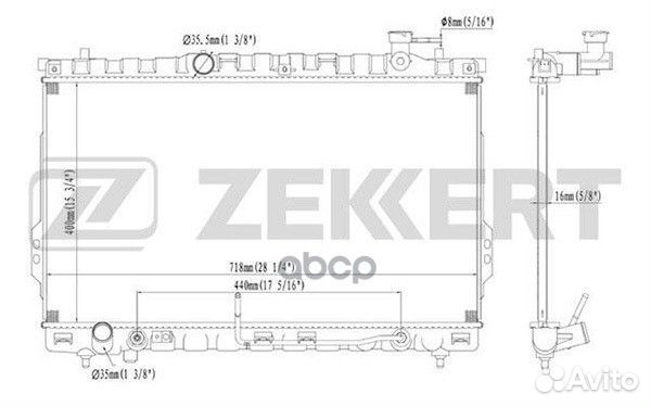 Радиатор охл. дв. Hyundai Santa Fe 01- mk-1155