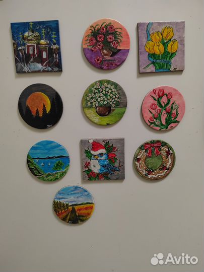 Магнитики на холодильник ручной работы