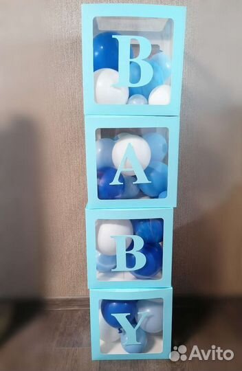 Цифра 1 на годик, кубы, плакат