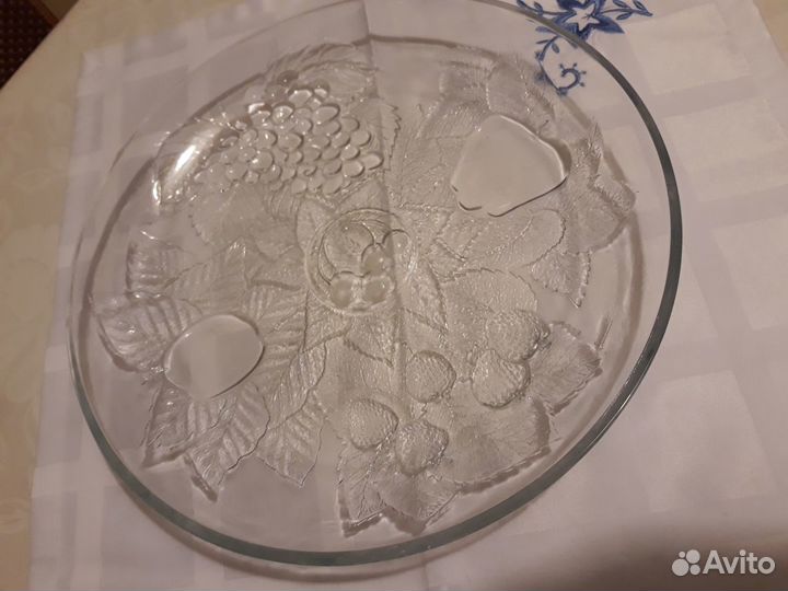 Блюдо большое посуда стекло