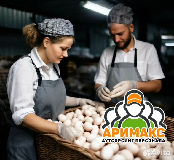 Упаковщик/ца яиц, вахта от 15 смен