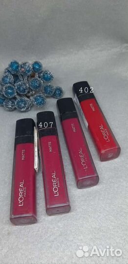 Loreal блеск для губ помада красная