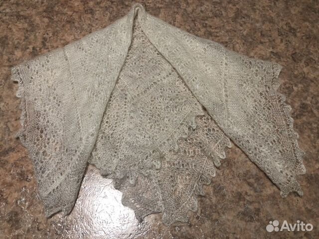 Паутинка пуховая. Платок из козьего пуха. Шаль