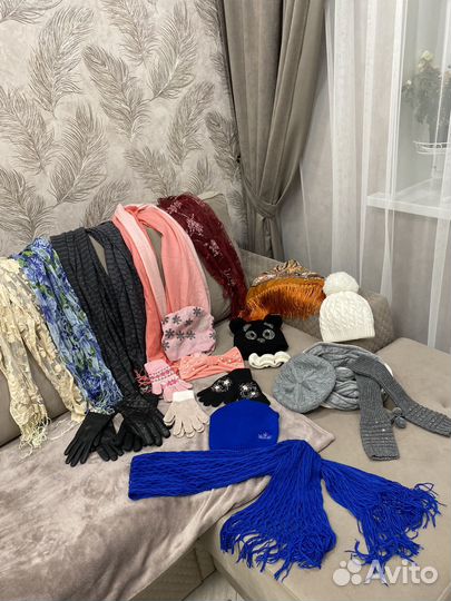 Платки,шарфы,палантины,шапки,перчатки