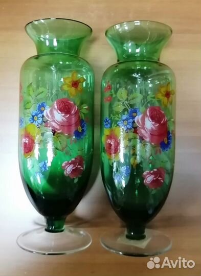 Ваза цветное стекло СССР