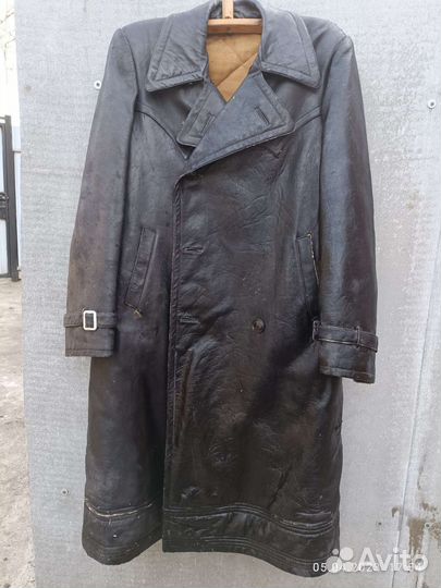 Кожаное пальто 50 годов СССР