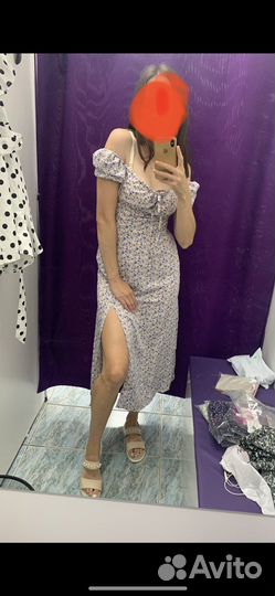 Платье летнее с разрезом