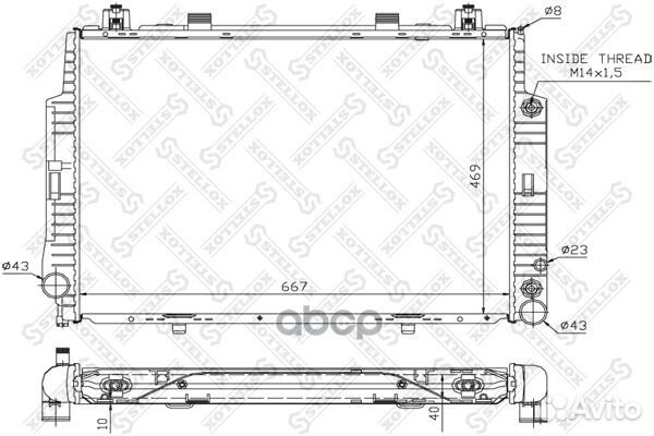 Радиатор системы охлаждения АКПП MB W140