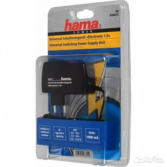 Зарядное устройство Hama Electronic 1000 mA (04661
