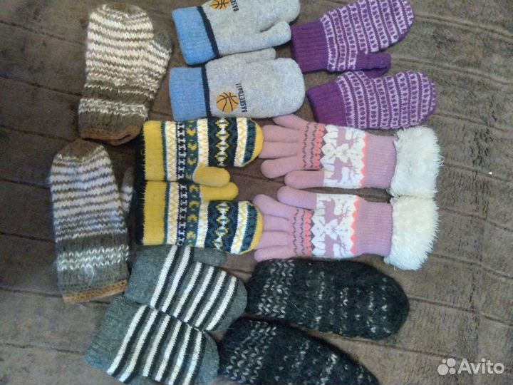 Перчатки варежки детские от 9мес.до 6 лет