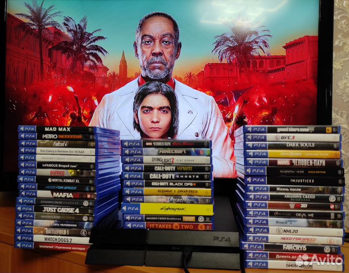 PS4 Pro 1Tb и более 130 игр с ней