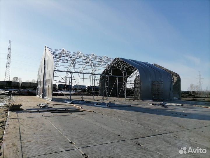Каркас ангара Технотент 9х16 м. с двускатной крыше