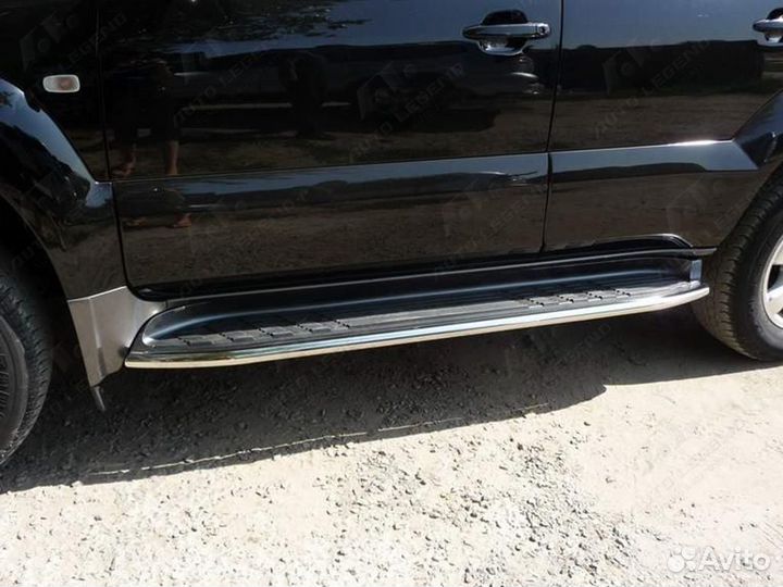 Защита порогов на Land Cruiser Prado 120 прадо 120