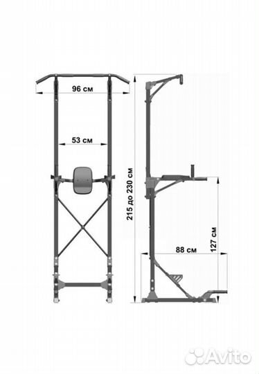 Стойка турник-брусья-пресс, Leco Home 3 в 1
