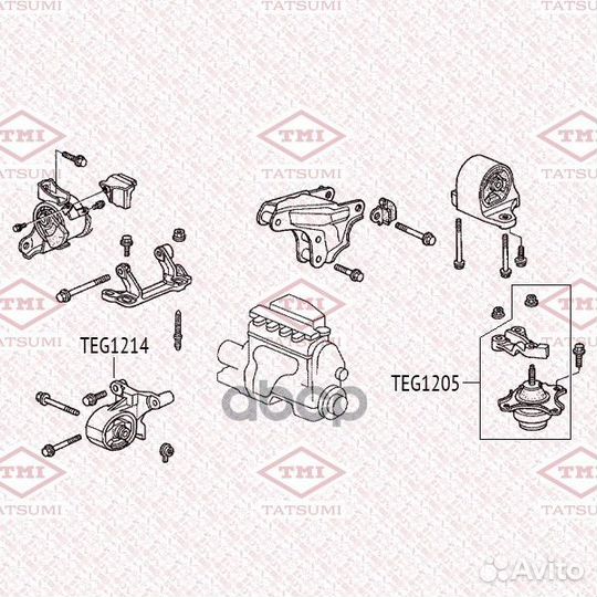 Опора двигателя левая TEG1205 tatsumi