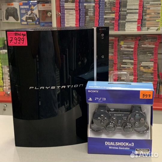 Sony PS3 fat 40гб + геймпад + игра