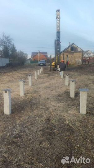 Забивные сваи с монтажом