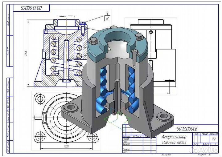 Чертежи в Компас 3D, AutoCad. Excel