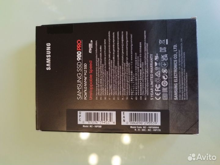 Ssd m2 samsung 980 pro 500gb Новый