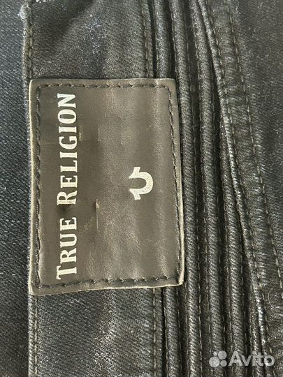 Джинсы True religion широкие вощеные