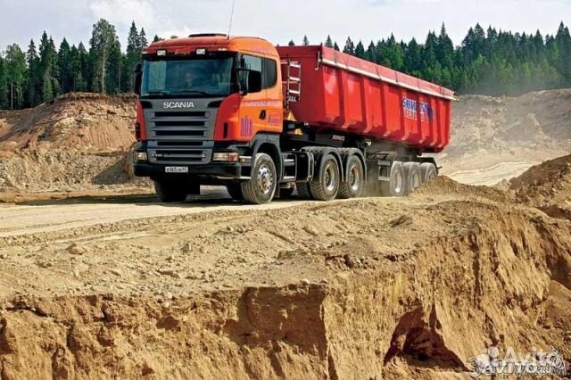 Перевозка щебня, шлака, песка от 40тн