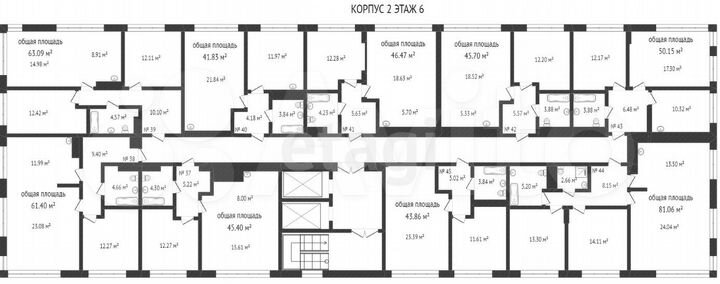 3-к. квартира, 63,1 м², 6/12 эт.