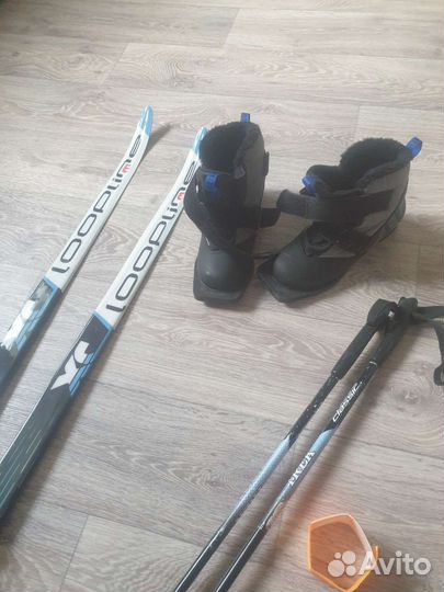 Лыжи беговые с ботинками 150