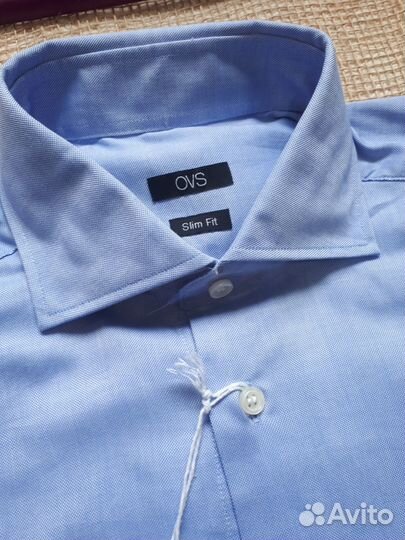 Рубашка мужская с рукавом новая 46 Италия OVS