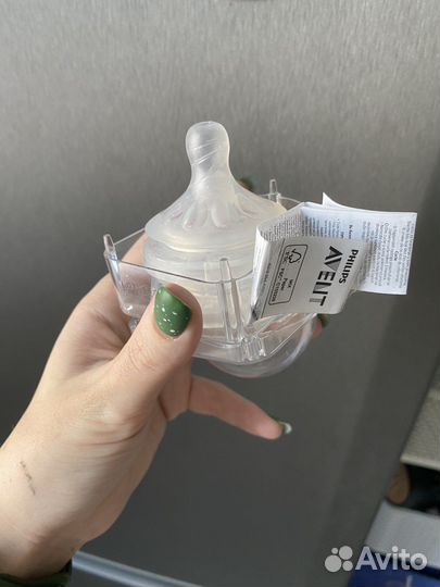 Соски 2 шт на бутылочку avent 1+ natural