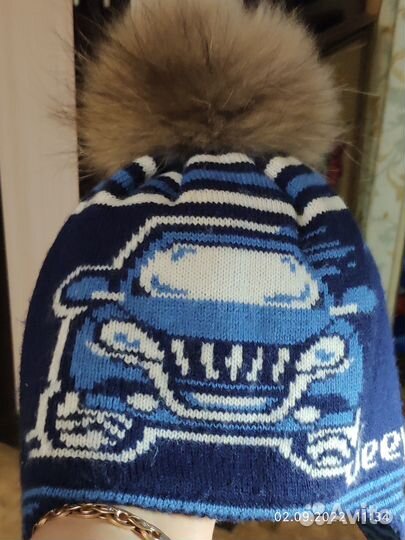 Шапка зимняя для мальчика 52-54