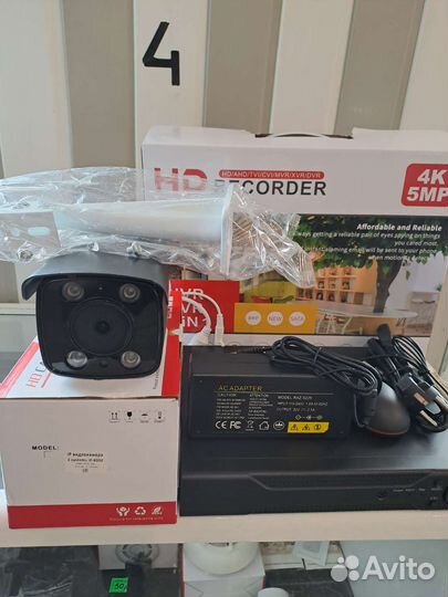 Комплект видеонаблюдения ip 8мр рое 1-8 камер