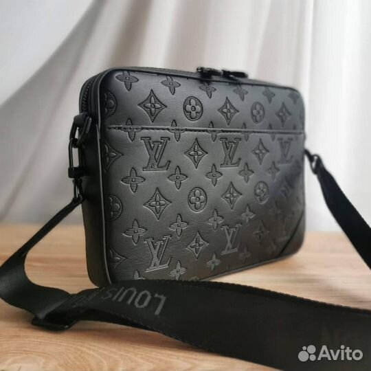 Мужская кожаная сумка планшет Louis Vuitton новая