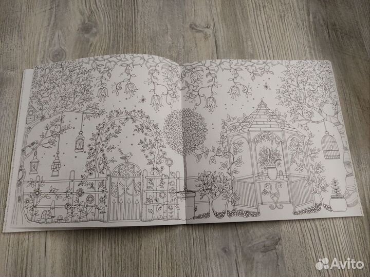 Таинственный сад книга раскраска
