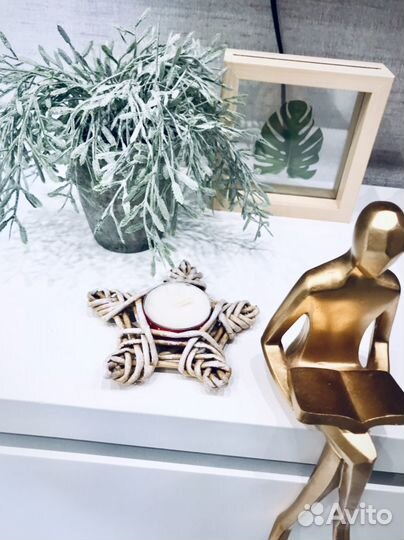 Новогодний декор- подсвечник