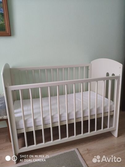 Детская кроватка с матрасом 60*120