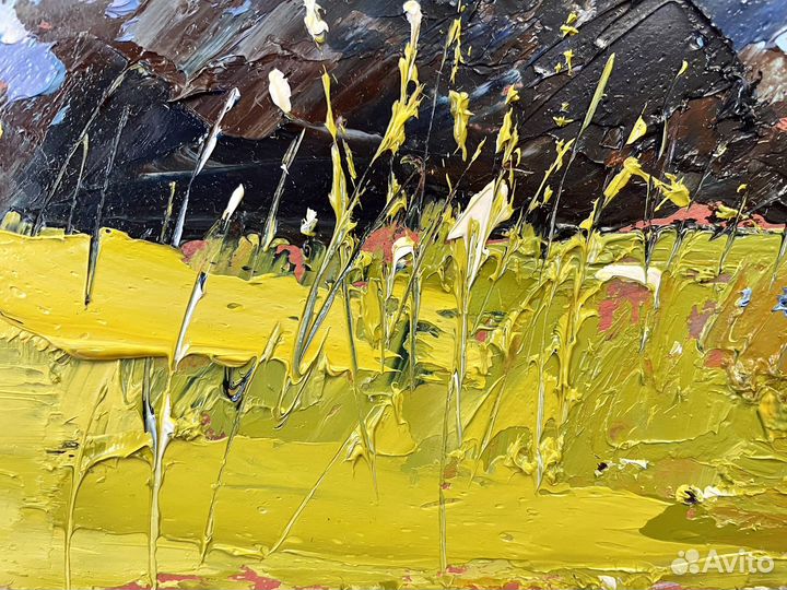 Горный пейзаж картина маслом 22*15 см