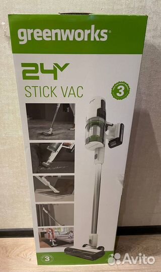 Пылесос greenworks 24v stick vac