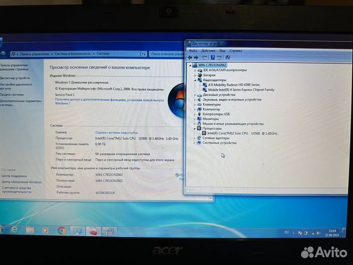 Acer aspire 3810t