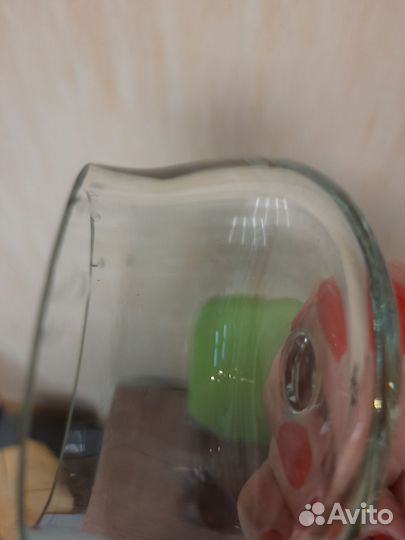 Фужеры, рюмки, цветное, гутное стекло