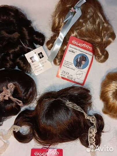 Винтажные парики для кукол Швейцария качество