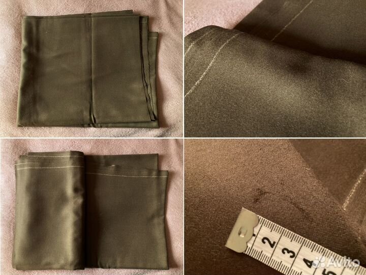 Отрезы, остатки тканей (шерсть, вискоза, полиэстер