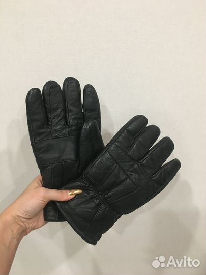Перчатки кожаные мужские зимние