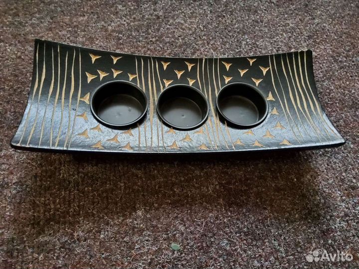 Подсвечник Лодочка для 3 чайных свечей