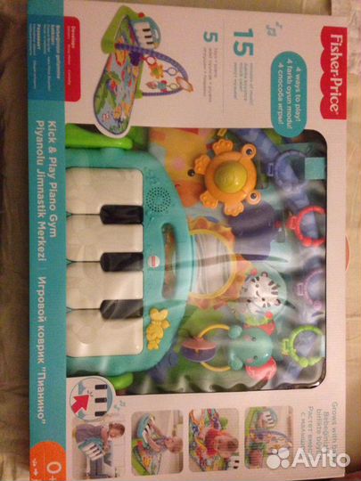 Развивающий коврик Fisher price с пианино